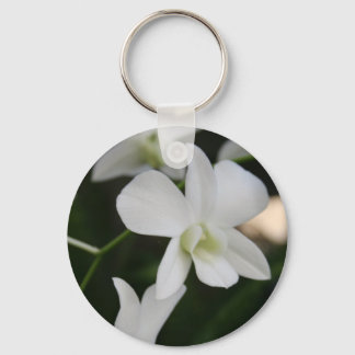 Weißer Orchid-Schlüsselanhänger Schlüsselanhänger