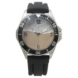 Weißer Ozean am Strand Armbanduhr