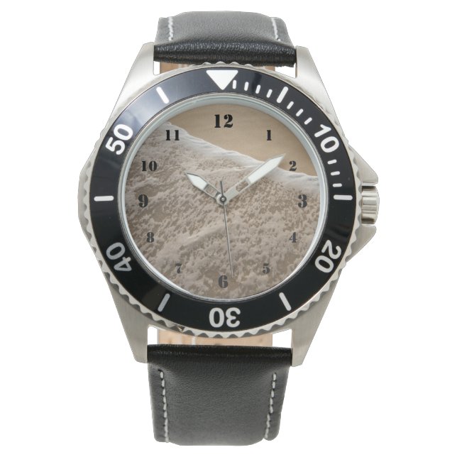 Weißer Ozean auf der Strandwache Armbanduhr (Vorderseite)