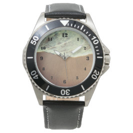 Weißer Ozean auf der Strandwache Armbanduhr