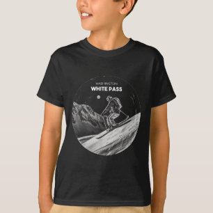 Weißer P Washington Ski Skifahren Skifahrer  T-Shirt
