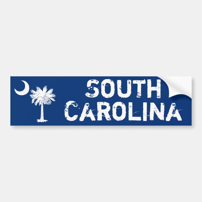 Weißer Palmetto-South- CarolinaAutoaufkleber Autoaufkleber (Vorne)