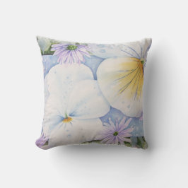 WEISSER PANSY PARTY PILLOW TITEL KISSEN