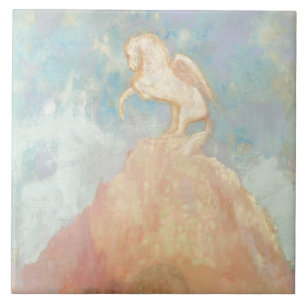 Weißer Pegasus, c.1908 (Öl auf Leinwand) Fliese