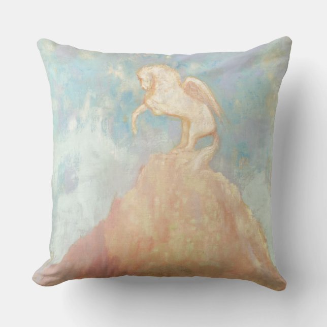 Weißer Pegasus, c.1908 (Öl auf Leinwand) Kissen (Vorderseite)