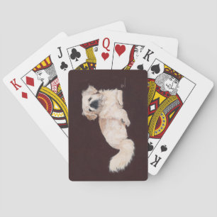 Weißer Pekingese-Hund Spielkarten