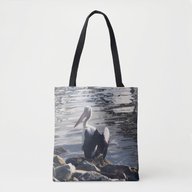 Weißer Pelikan Tasche (Vorderseite)