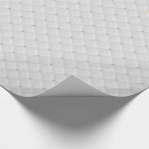 Weißer Perlen-Bolzen gesteppt Geschenkpapier