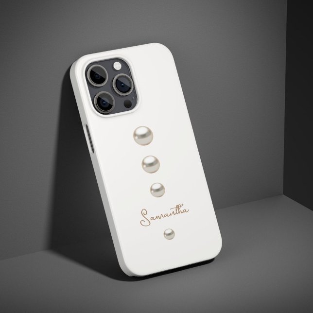 weißer Perlen Case-Mate iPhone Hülle (Von Creator hochgeladen)