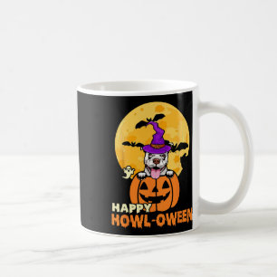 Weißer Pitbull Hexen Hundeliebhaber Frohes Hallowe Kaffeetasse