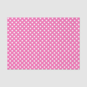 Weißer Polka-Dot auf rosa Zwirnpapier Seidenpapier