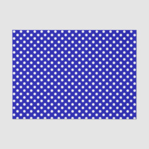 Weißer Polka-Dot zum Royal Blue Tissue Paper Seidenpapier