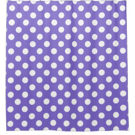 Weißer Polka-Pfoten Duschvorhang