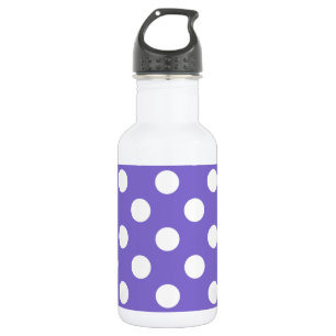 Weißer Polka-Pfoten Edelstahlflasche