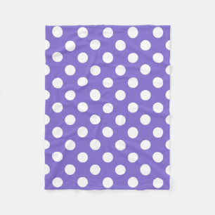 Weißer Polka-Pfoten Fleecedecke