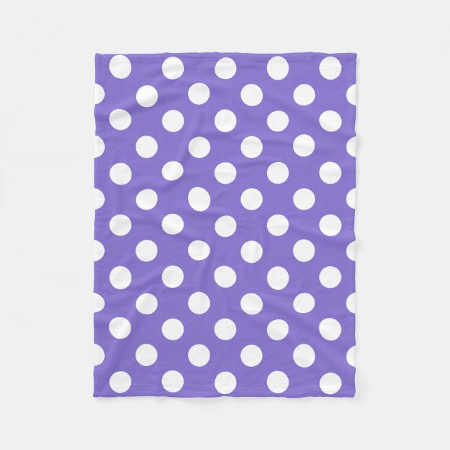 Weißer Polka-Pfoten Fleecedecke (Vorderseite)