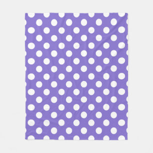 Weißer Polka-Pfoten Fleecedecke