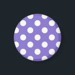 Weißer Polka-Pfoten Magnet<br><div class="desc">Weißer Polka-Pfoten</div>