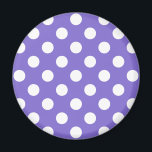 Weißer Polka-Pfoten Magnet<br><div class="desc">Weißer Polka-Pfoten</div>