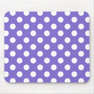 Weißer Polka-Pfoten Mousepad