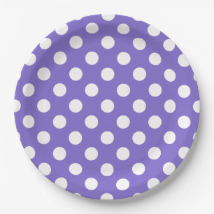Weißer Polka-Pfoten Pappteller