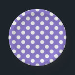 Weißer Polka-Pfoten Pappteller<br><div class="desc">Weißer Polka-Pfoten</div>
