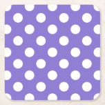 Weißer Polka-Pfoten Rechteckiger Pappuntersetzer<br><div class="desc">Weißer Polka-Pfoten</div>