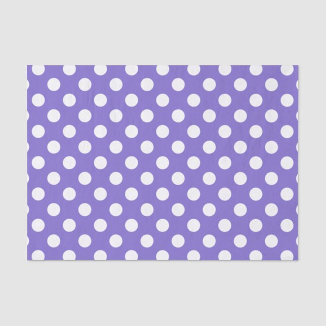 Weißer Polka-Pfoten Seidenpapier (Vorderseite)
