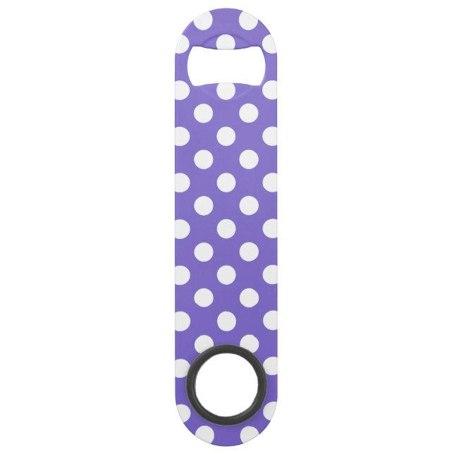 Weißer Polka-Pfoten Speed Flaschenöffner (Vorderseite)
