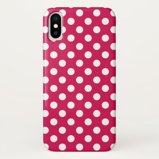 Weißer Polka-Punkte auf Cerealien Case-Mate iPhone Hülle (Rückseite)
