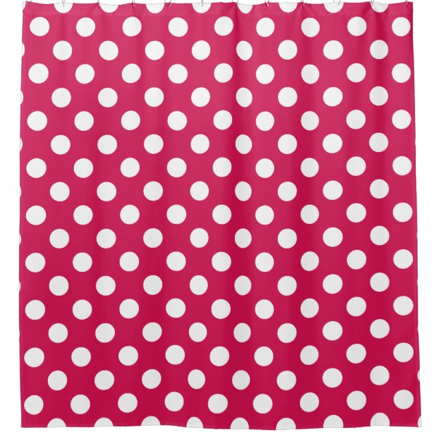 Weißer Polka-Punkte auf Cerealien Duschvorhang (Vorderseite)