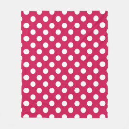 Weißer Polka-Punkte auf Cerealien Fleecedecke