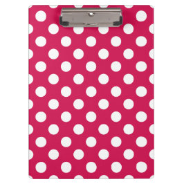 Weißer Polka-Punkte auf Cerealien Klemmbrett