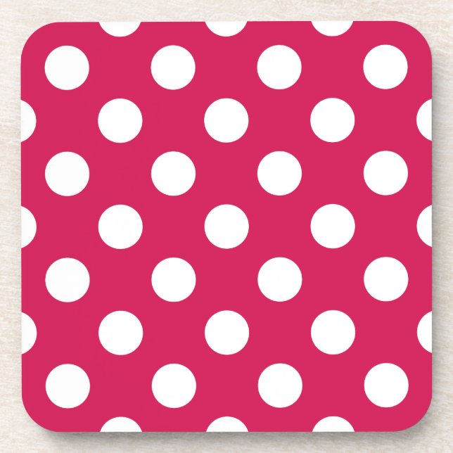 Weißer Polka-Punkte auf Cerealien Untersetzer (Vorderseite)