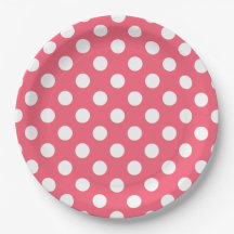 Weißer Polka Punkte auf Korallen