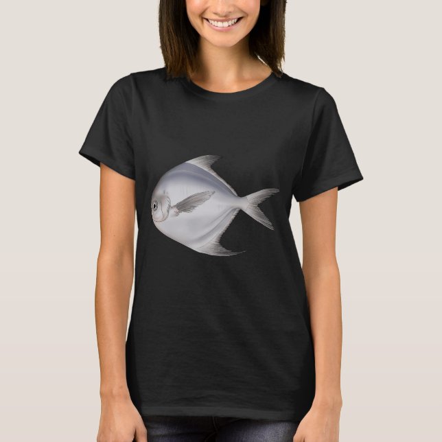 Weißer Pomfret-Fisch T-Shirt (Vorderseite)