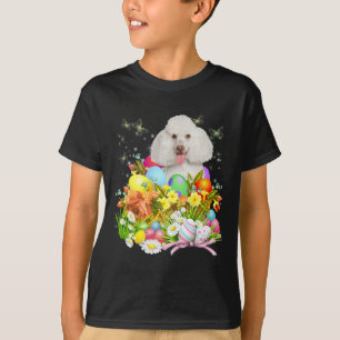 Weißer Poodle Bunny Dog Ostereier Basket Coo T-Shirt