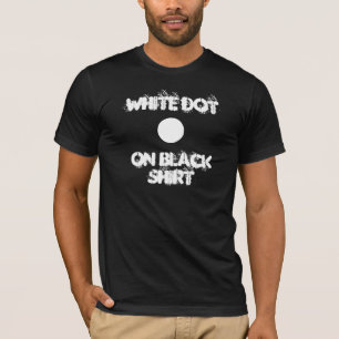 Weißer Punkt auf schwarz T-Shirt