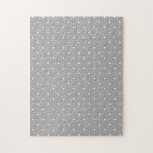Weißer Punkt Grauer Hintergrund Eleganter Polka-Pu