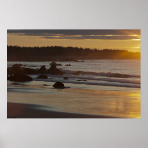 Weißer Punkt-Sommer-Sonnenaufgang-Kunstdruck Poster
