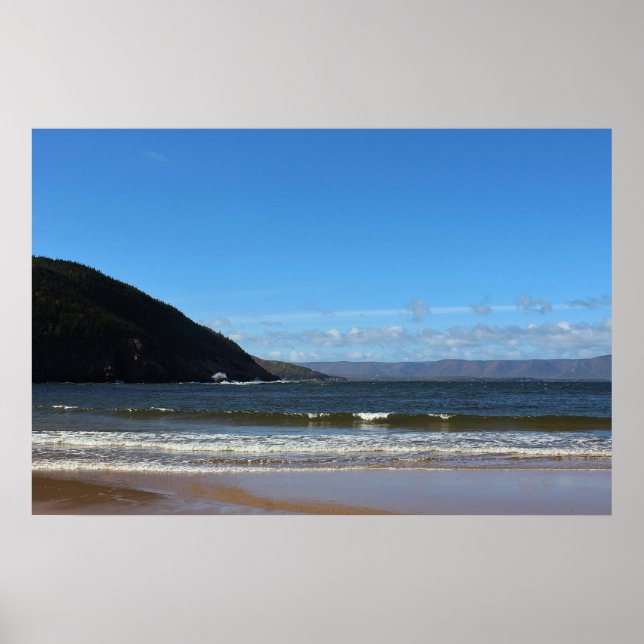 Weißer Punkt-Strand Poster (Vorne)