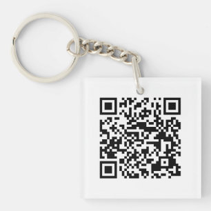 Weißer QR CODE kundenspezifische Schlüsselkette Schlüsselanhänger