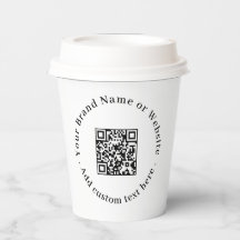 Weißer QR-Code | Minimalistisches modernes Geschäf