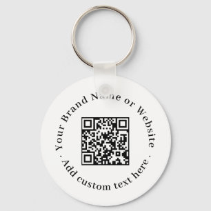 Weißer QR Minimalistisches sauberes Budget-Desig Schlüsselanhänger