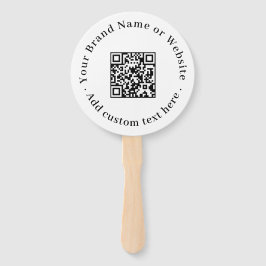 Weißer QR | Minimalistisches sauberes rundes Desig Fächer