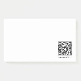 Weißer QR | Moderner minimalistischer benutzerdefi Post-it Klebezettel