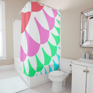 Weißer Regenbogen Duschvorhang