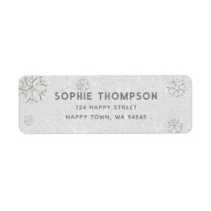 Weißer Rhinestones Glitzer Winterschneeflake Elega