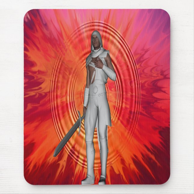 Weißer Ritter Mousepad (Vorne)