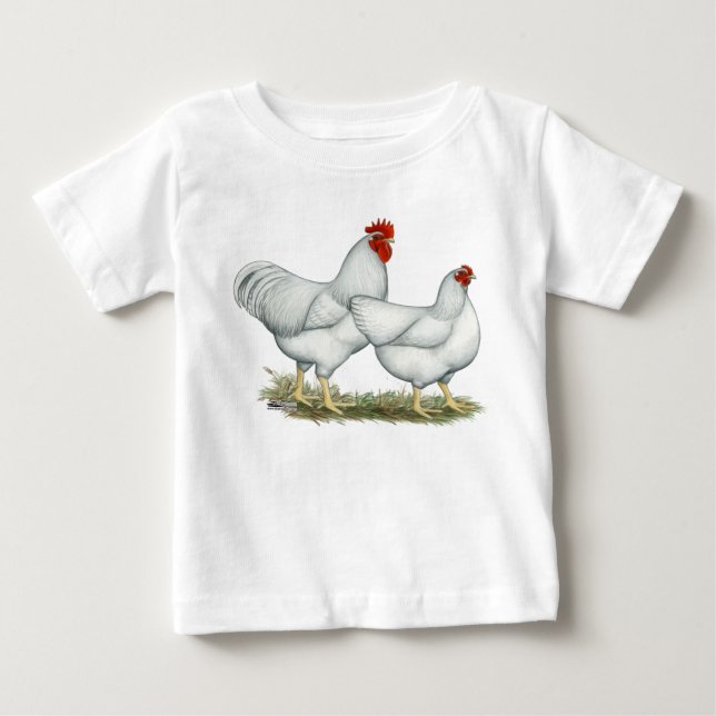 Weißer Rock Chickens Baby T-shirt (Vorderseite)